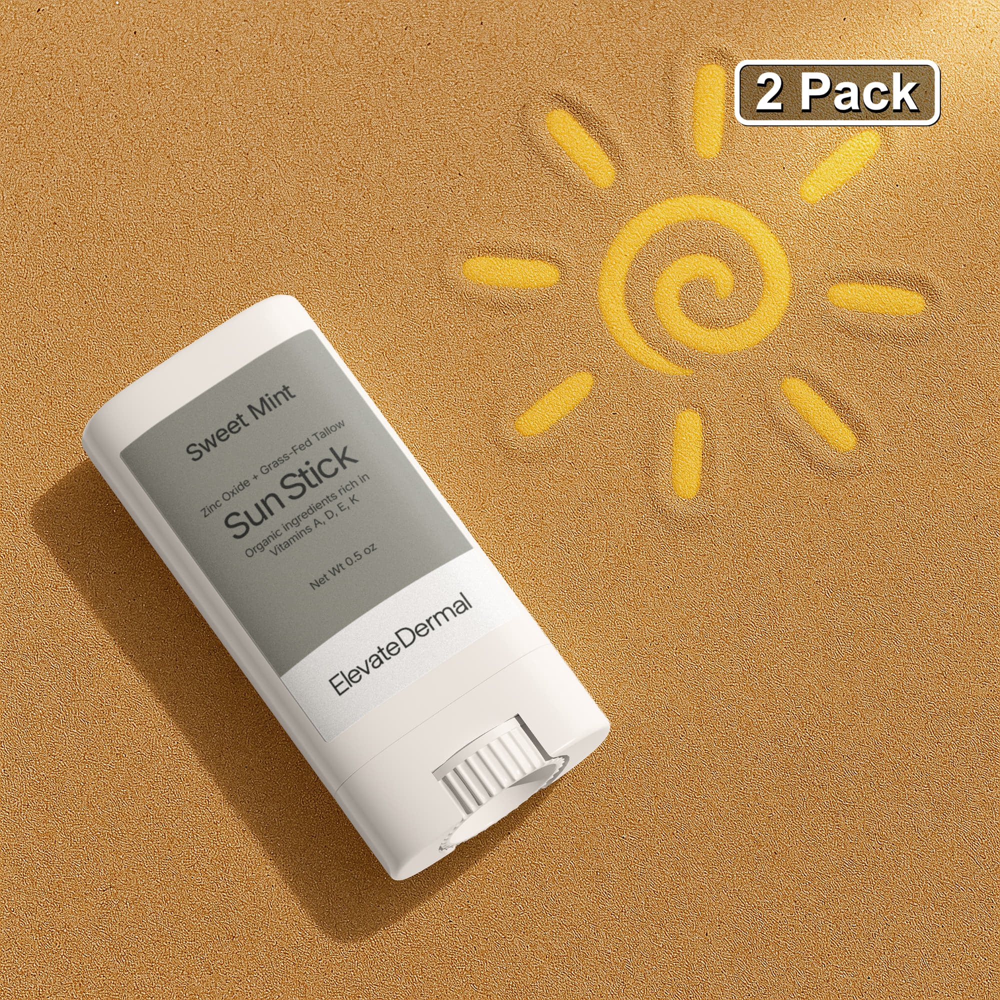 2 Pack Tallow Zinc Sun Stick
