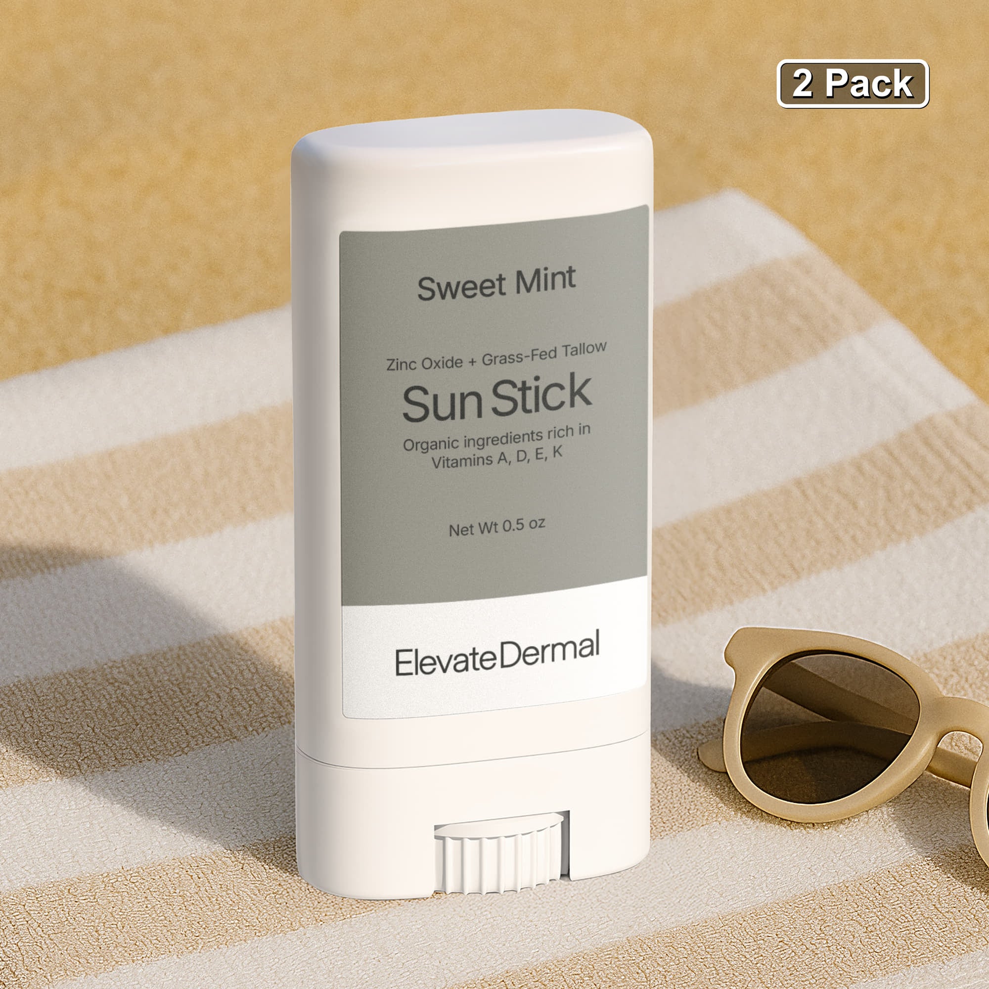 2 Pack Tallow Zinc Sun Stick