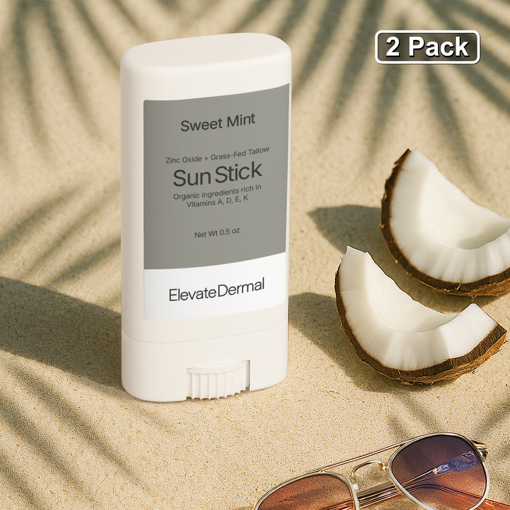 2 Pack Tallow Zinc Sun Stick