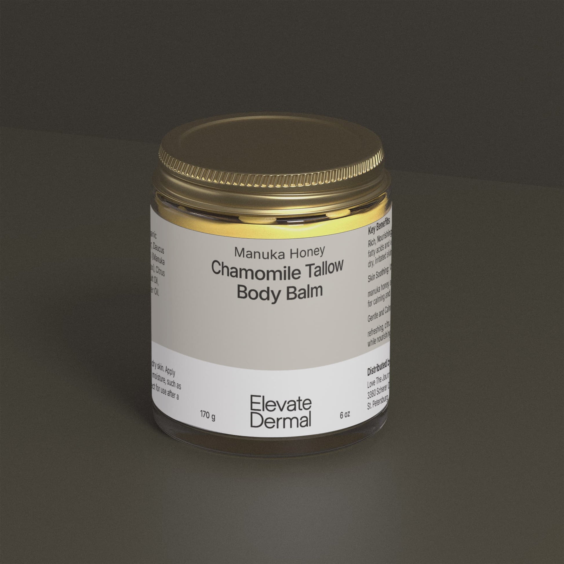 Manuka Honey Chamomile Tallow Body Balm Top View 