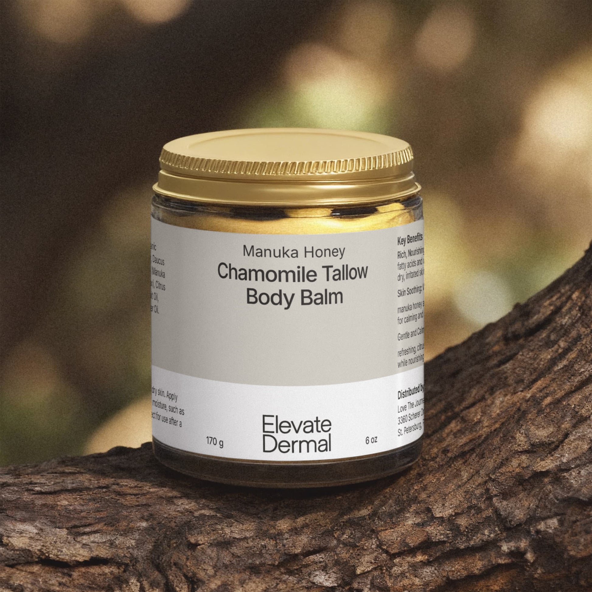 Manuka Honey Chamomile Tallow Body Balm Large View - Elevate Dermal